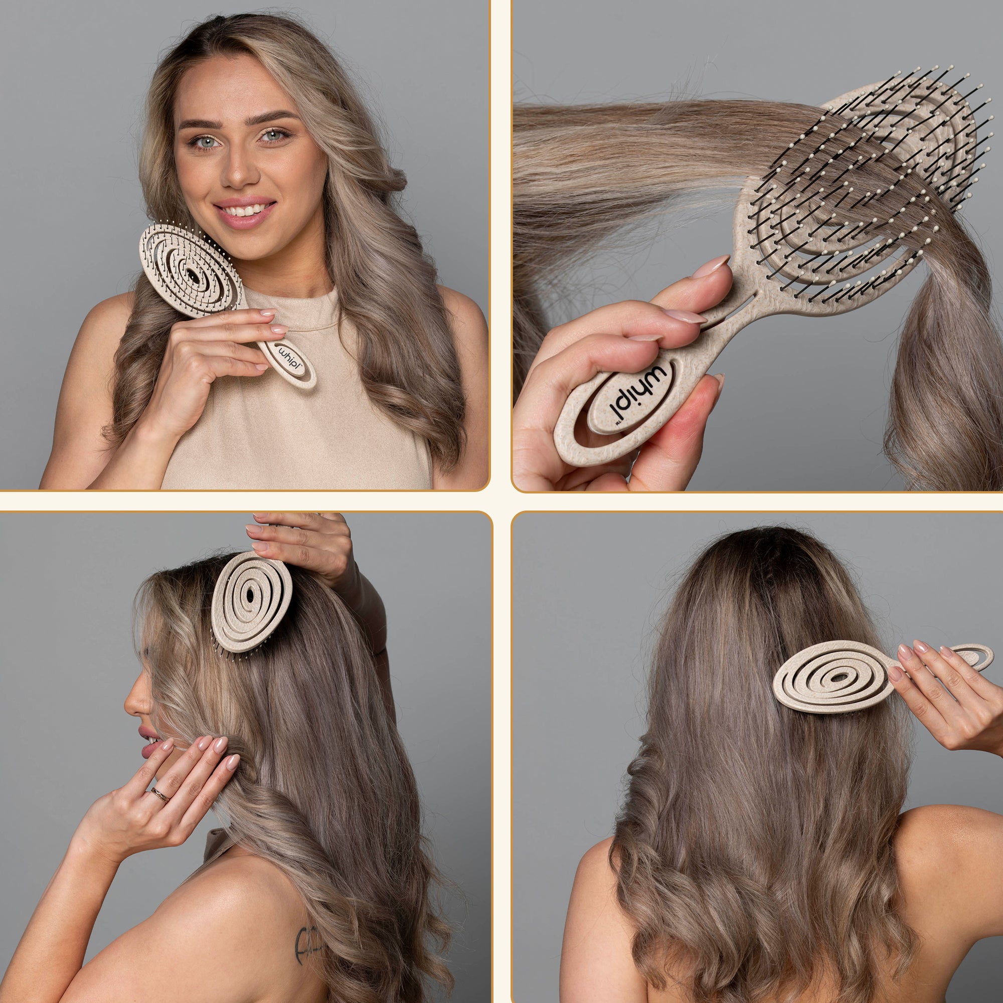 Whipl™ Snail Bio Entwirrbürste mit Spiralfeder